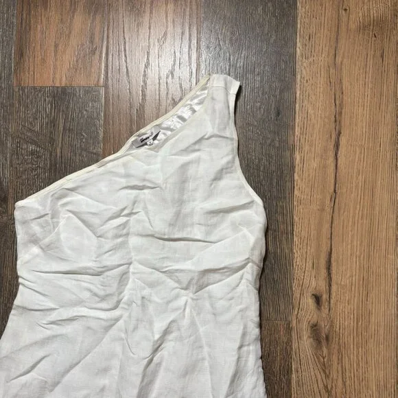 Madewell One-Shoulder Midi Dress Women's Size 6 in Lighthouse White NWT! - Picture 3 of 7